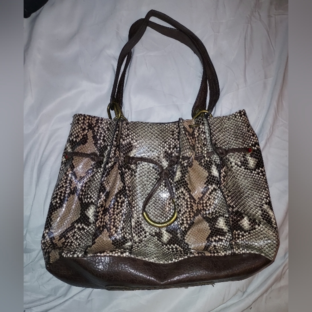 Jessica simpson snakeskin tote bag